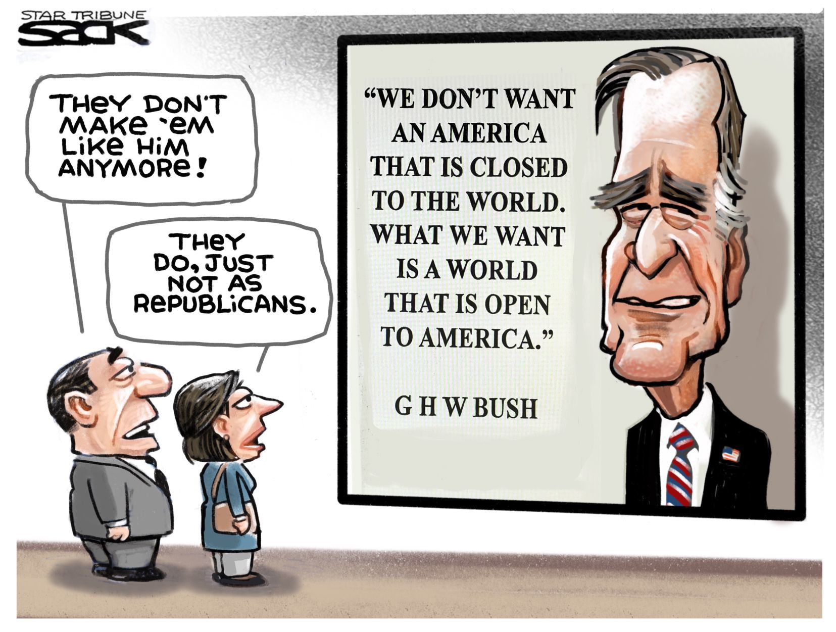 G H W Bush by Steve Sack, The Minneapolis Star-Tribune